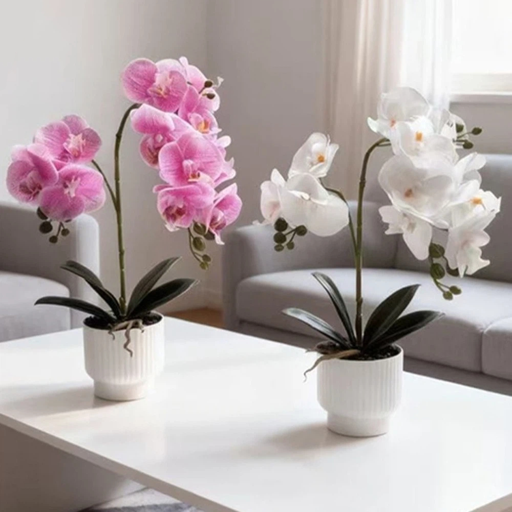 Orchid Potting Mix - Orquídea Mariposa Artificial Multiflor con Maceta