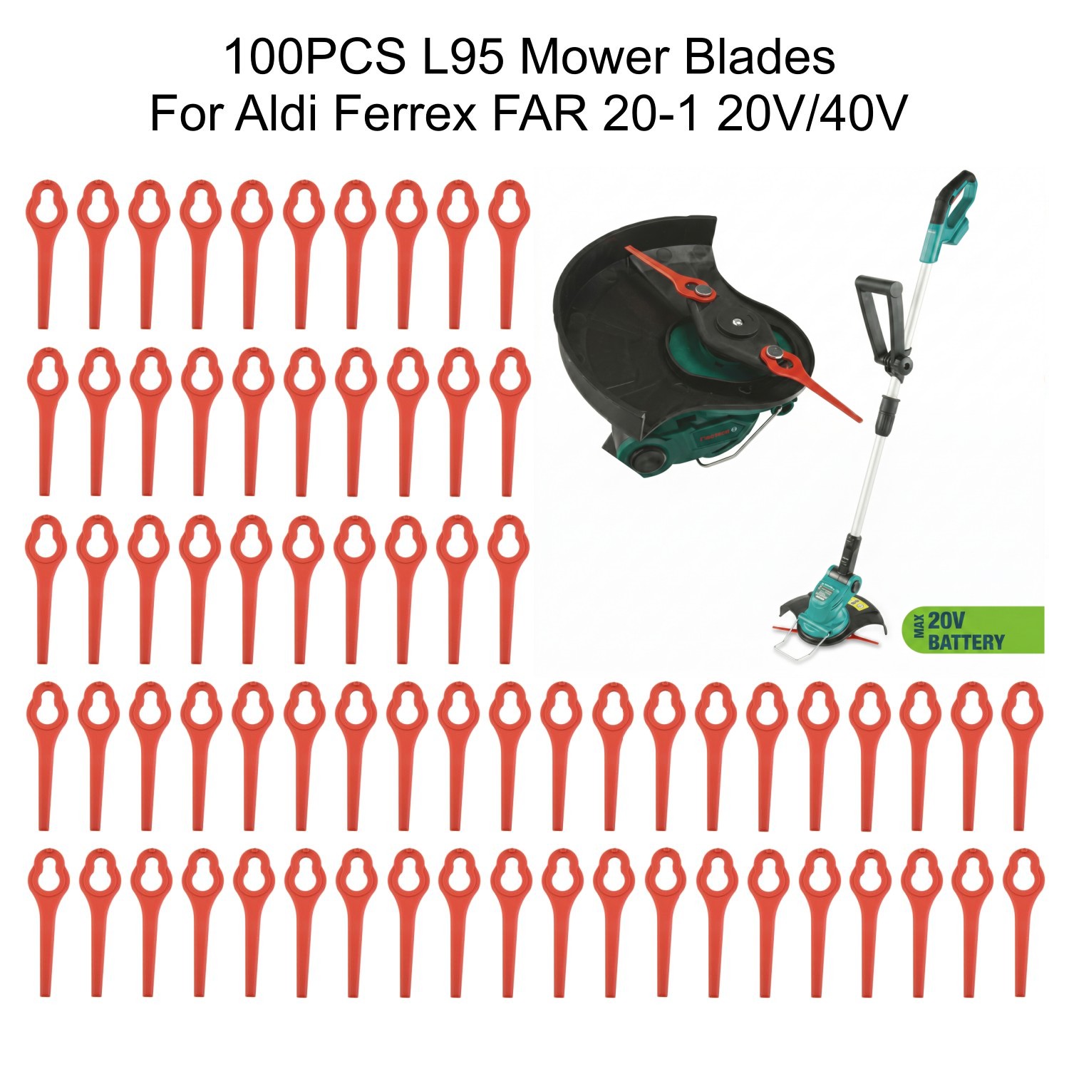 Gardening Tools Usa - 100 Uds. Cuchillas de plástico para