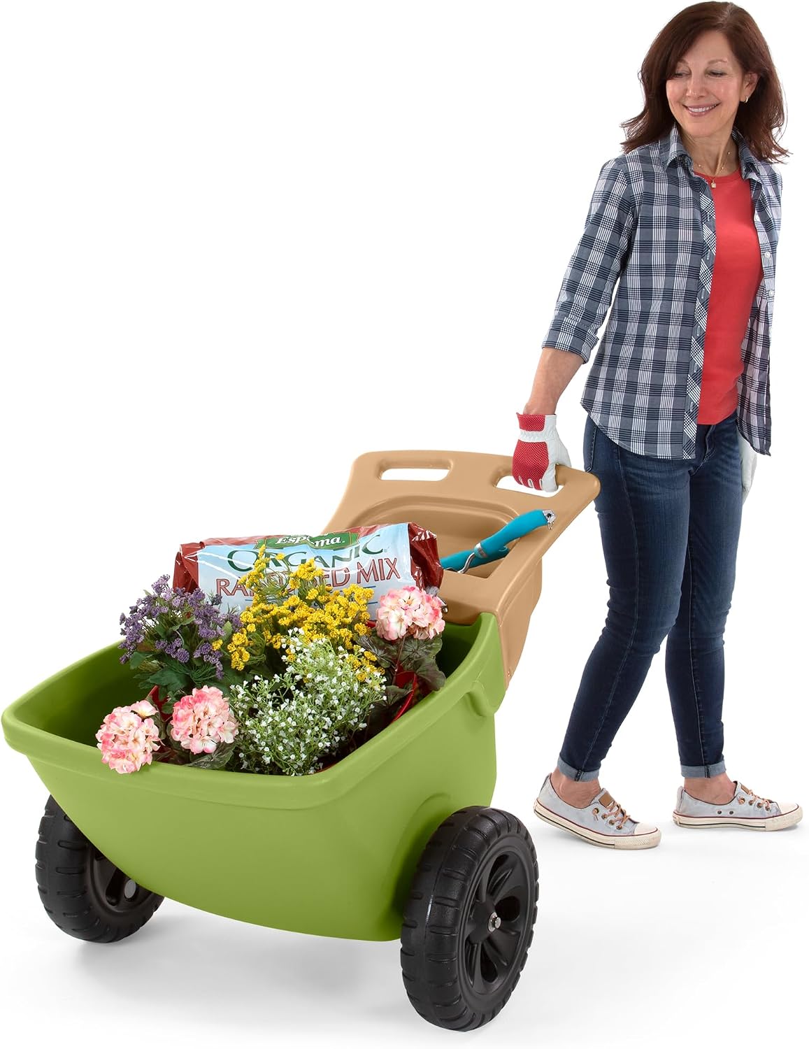 Gardening Tools Made In Usa - Carretilla Resistente con Ruedas Grandes de
