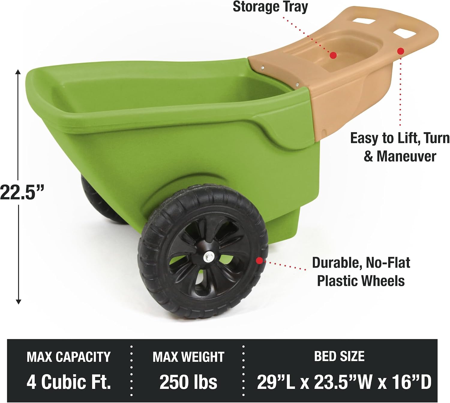 Carretilla Resistente con Rued - Gardening Tools Made In Usa reseña y precio