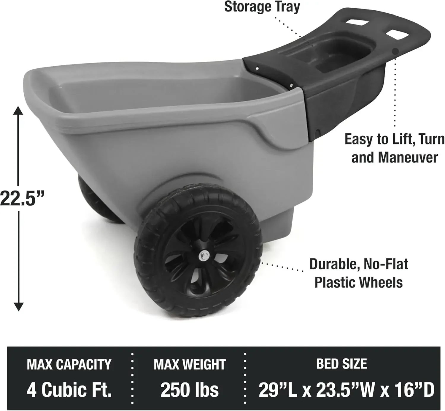 Carretilla Resistente Easy Hau - Gardening Tools Made In Usa reseña y precio