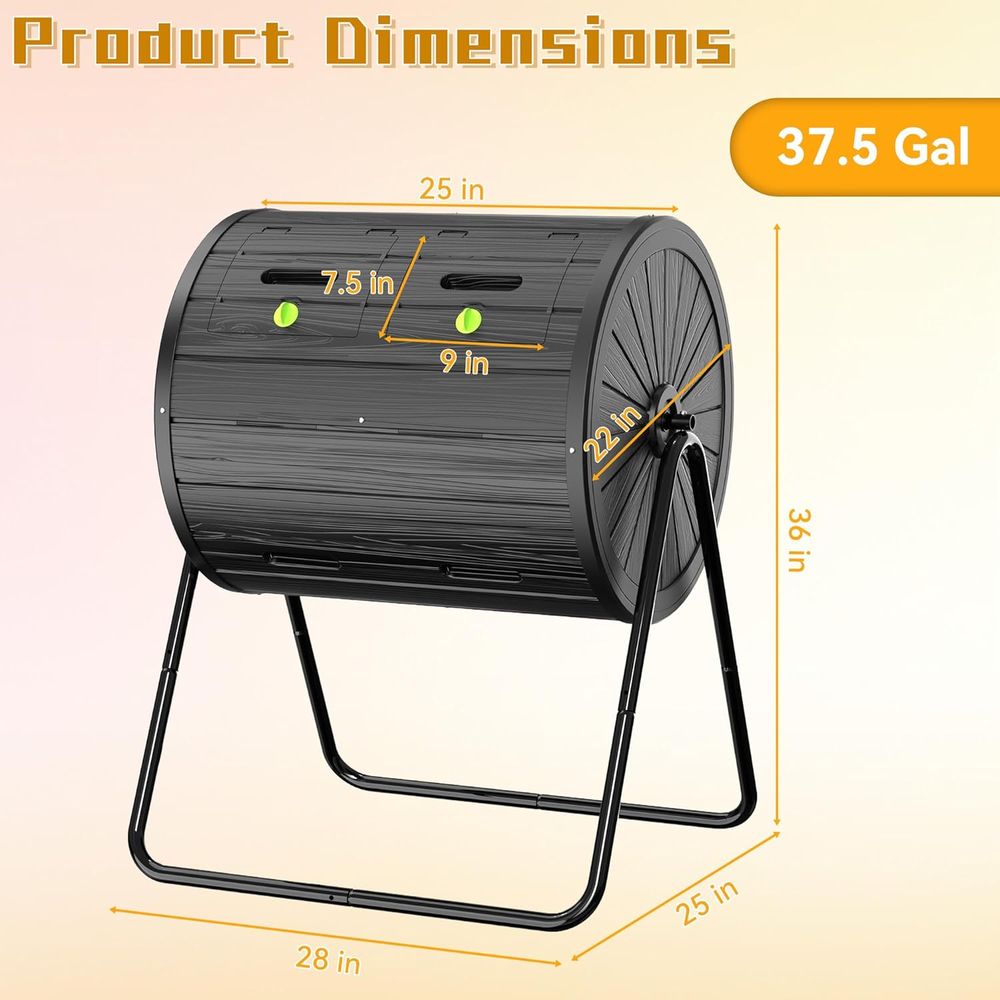 Compostador giratorio de doble - Compost Bin reseña y precio