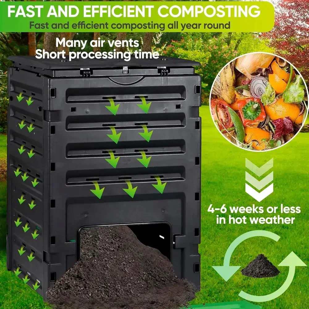 Compostador de Jardín con Capa - Compost Bin reseña y precio